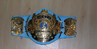 WWF Winged Eagle Blue Strap Title Belt
