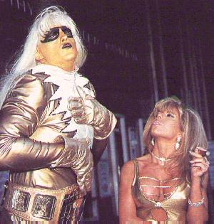 Goldust With The WWF Reggie IC Gold Strap Intercontinental Title Belt 