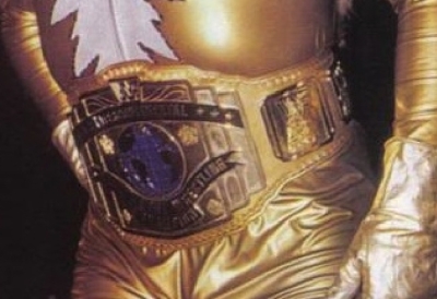 Goldust With The WWF Reggie IC Gold Strap Intercontinental Title Belt