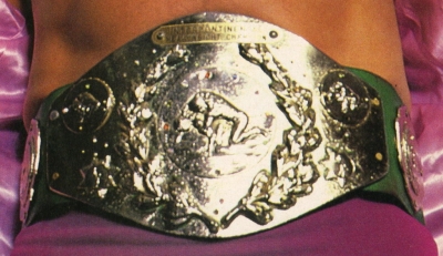 WWF Intercontinental Green Strap Title Belt
