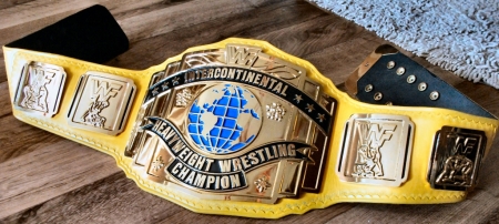 WWF Reggie IC Yellow Strap Intercontinental Title Belt 