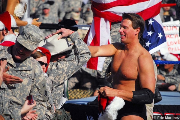 John Layfield JBL in Iraq for WWE Tribute to the Troops