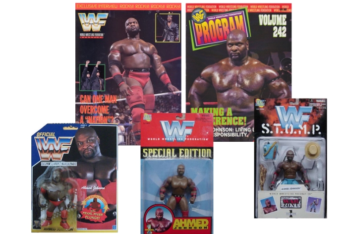Ahmed Johnson Figures and Magazine Covers