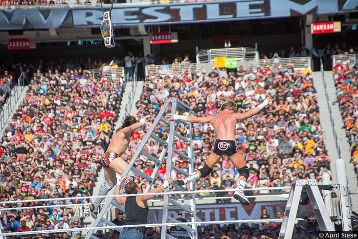 Wrestlemania 31 Daniel Bryan Dolph Ziggler Ladder Fall Dean Ambrose
