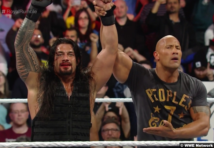 Roman Reigns Rock Royal Rumble 2015