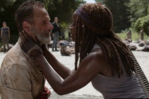 Walking Dead S09e05 Rick Michonne Andrew Lincoln Danai Gurira