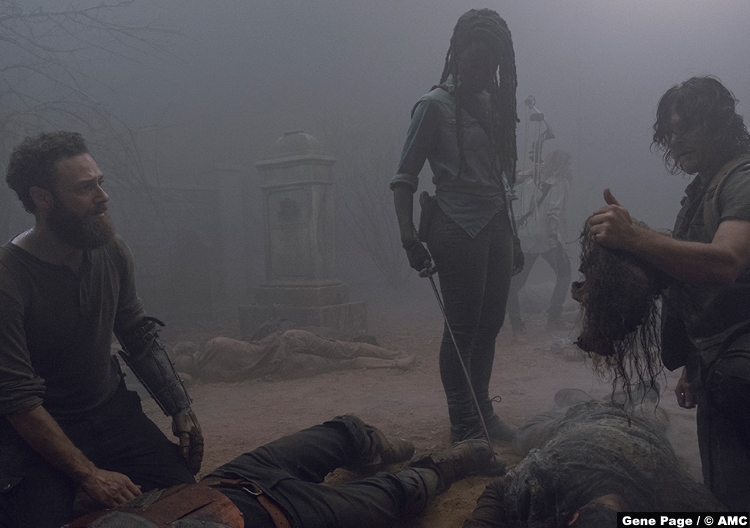 Walking Dead S09e08 Ross Marquand Aaron Daryl Michonne Dani Gurira
