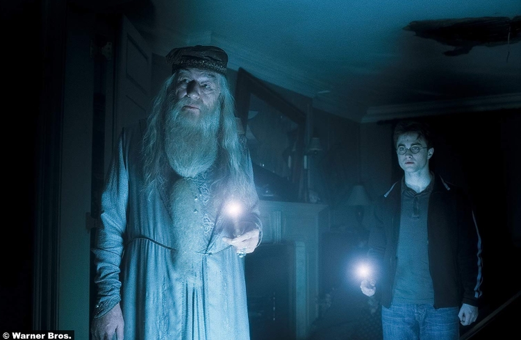 Harry Potter Half Blood Prince Michael Gambon Albus Dumbledore Daniel Radcliffe