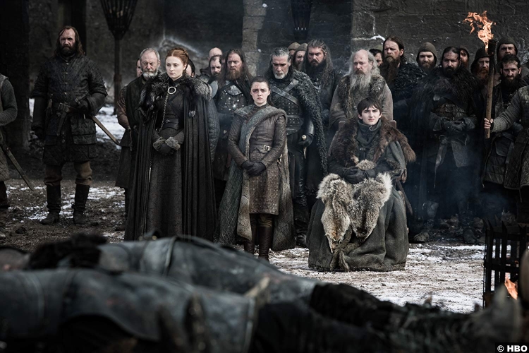 Game Thrones S08e04 Sansa Bran Arya Stark Hound