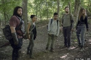Walking Dead S10e08 Cooper Andrews Jerry Ross Marquand Aaron Lauren Ridloff Connie Angel Theory Kelly Nadia Hilker Magna