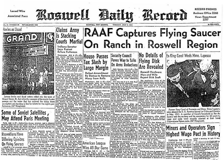Roswell Daily Record July 1947 1