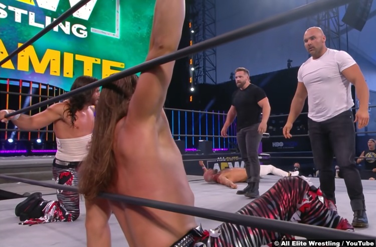 AEW The Young Bucks and FTR faceoff