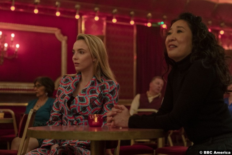 Killing Eve S03e08 Jodie Comer as Villanelle and Sandra Oh as Eve Polastri