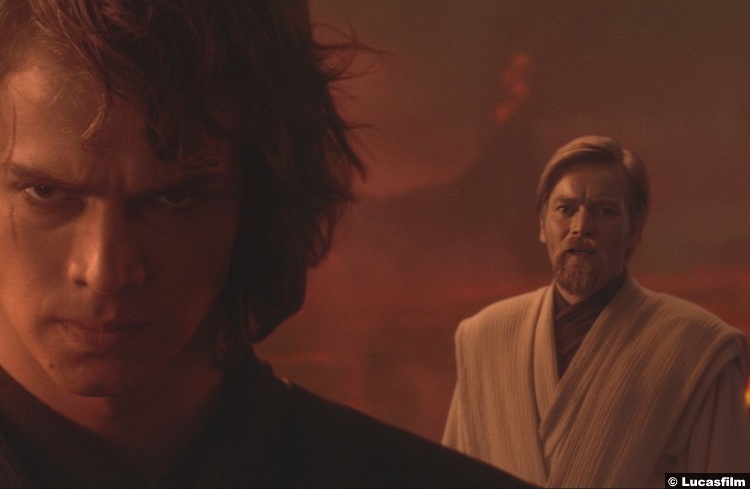 Star Wars Revenge Sith Ewan Mcgregor Obi Wan Kenobi Anakin Skywalker Hayden Christensen 2