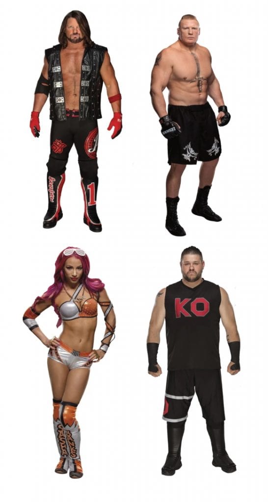 Wwe Fatheads Aj Styles Brock Lesnar Sasha Banks Kevin Owens
