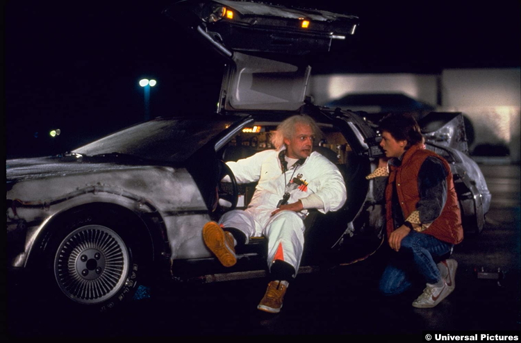 Back To The Future Christopher Lloyd Michael J Fox DeLorean