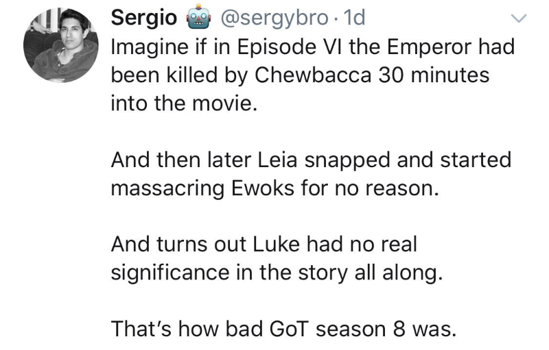 Sergio's Star Wars Game of Thrones comparison