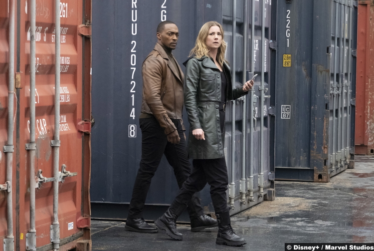 The Falcon and the Winter Soldier S01e03 Anthony Mackie and Emily VanCamp as Sam Wilson and Sarah Carter aka Agent 13