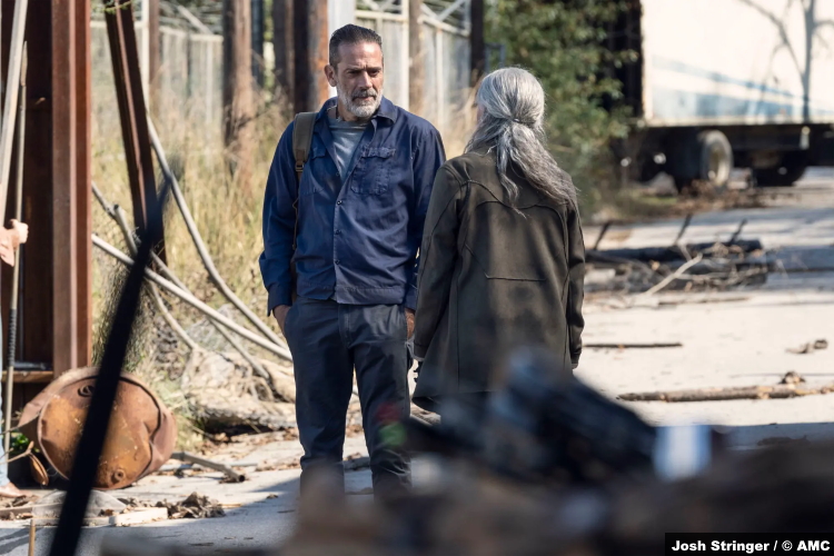 The Walking Dead S10e22 Jeffrey Dean Morgan and Melissa McBride as Negan and Carol