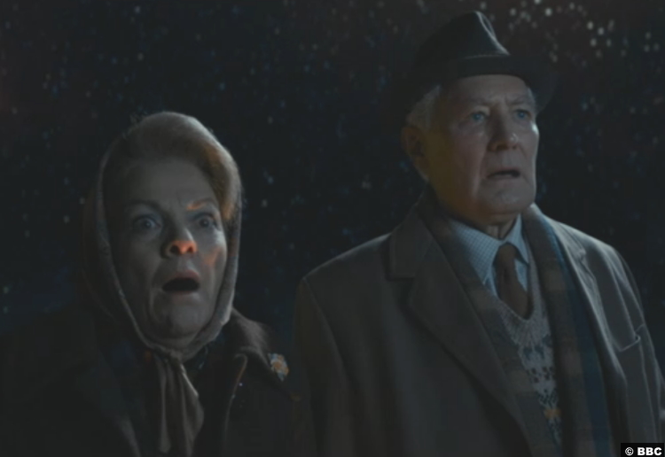 Doctor Who S13e04: Jemma Churchill and Vincent Brimble as Jean and Gerald