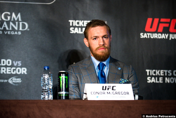 Conor McGregor at the UFC 189 World Tour press conference in London 2015