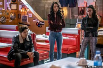 Riverdale S06e21: Cole Sprouse, Erinn Westbrook and Vanessa Morgan as Jughead, Tabitha and Toni