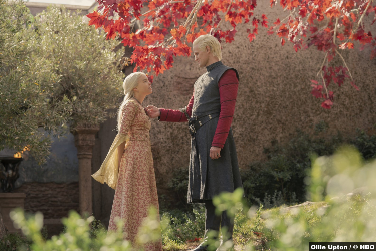 House of the Dragon S01e04: Milly Alcock and Matt Smith as Princess Rhaenyra and Daemon Targaryen